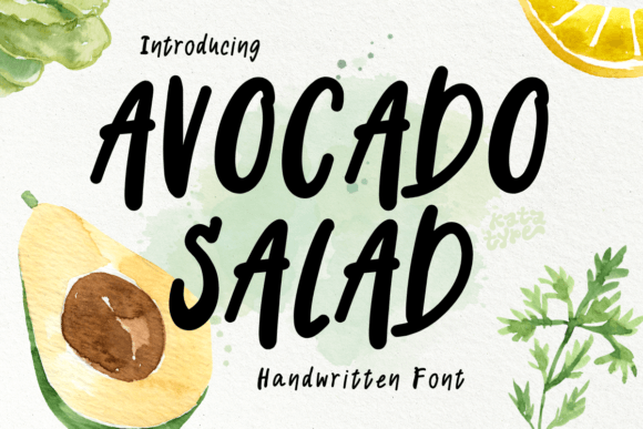 Avocado Salad: A Playful Handwritten Font for Modern Editorial Design