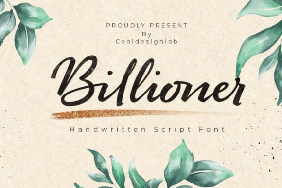 Billioner Script: A Craft Maker’s Elegant Font for Handmade & Commercial Designs