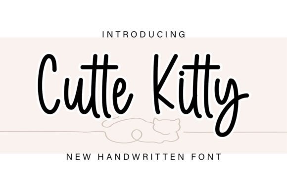 Cutte Kitty: A Sweet Handwritten Font for Crafty Makers and Product Designers