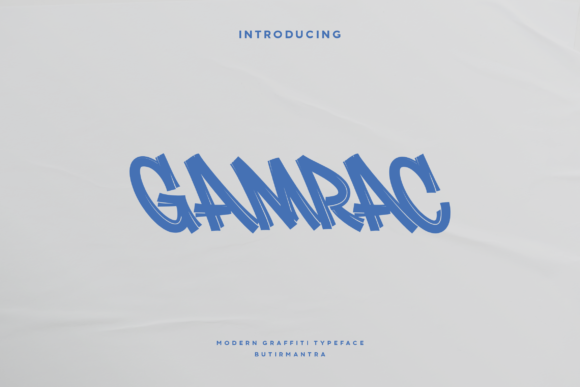 Gamrac: A Handwritten Font with Graffiti Charm for Creative Publishing