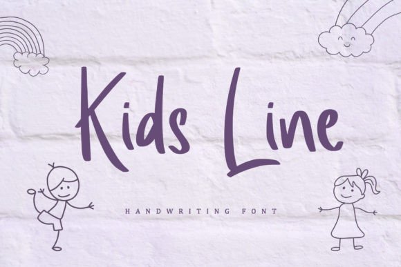 Kids Line: A Handwritten Font for Playful and Engaging Campaign Design