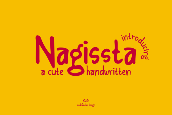 Nagissta: A Cute Handwritten Font for Crafters and Product Designers