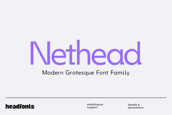 Nethead: A Modern Sans Serif Typeface for Digital Designers