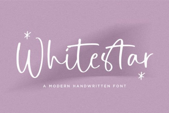 Whitestar: A Modern Handwritten Font for Crafters and Makers